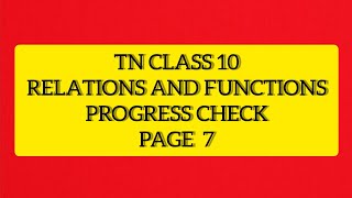 TN Samacheer 10 Maths Relations and Functions Progress Check Pg 7