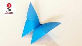 3 Mariposas de Papel, RÁPIDO y FÁCIL - Origami DIY 🦋 | JuanTu3