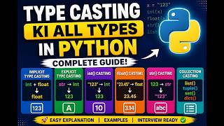 Type Casting in Python All Types Explained 🤯🐍 | All Types Made Easy!