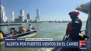 Alerta por los fuertes vientos que incrementan el oleaje en el mar Caribe | RTVC Noticias