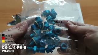 FESTO QUICK CONNECTOR CK-1/4-PK-6 PN.2030