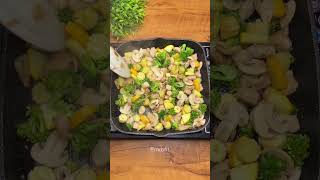 Easy high protein chicken and vegetable stir fry recipe #shorts