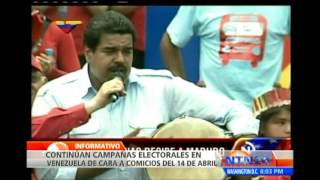 Maduro visita el estado Amazonas y asegura que si no votan por él caerá sobre ellos una maldición