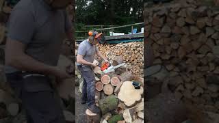 Stihl 08 Vintage Classic 50cc West German Chainsaw. This is how they should run and cut. Awesome Saw