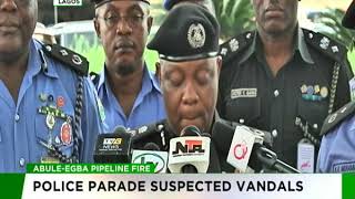 Abule-Egba pipeline: Police parade suspected vandals