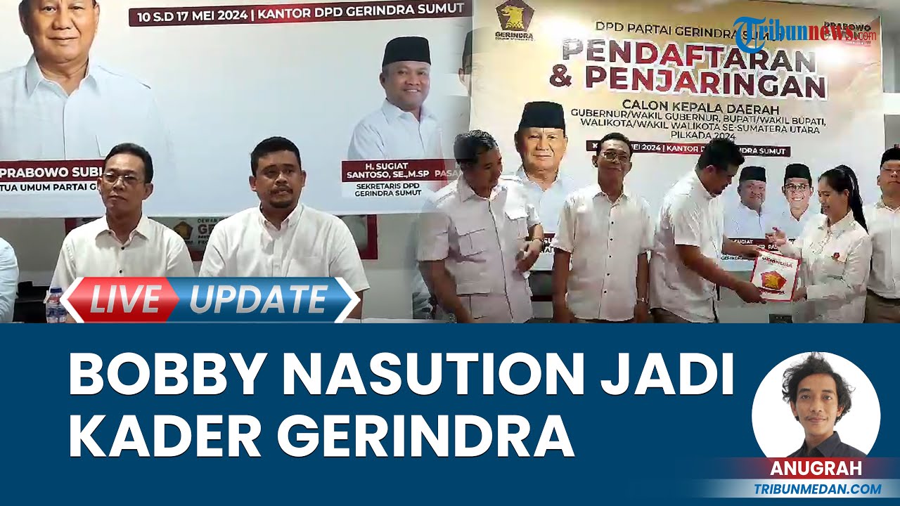 Usai Resmi Jadi Kader Gerindra, Bobby Nasution Akan Maju Pilgub Sumut ...