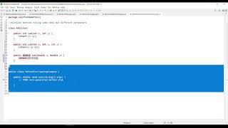 what is method overloading static binding complile time polymorphism Core Java for beginners oops