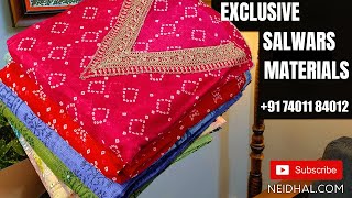 TRENDING SALWAR MATERIALS | NEIDHAL.COM | WhatsApp +917401184012 JAN 19 #3301 🌺🌺🌺