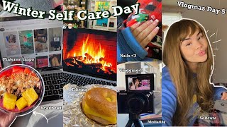 WINTER SELF CARE DAY | Skincare, Acai Bowl, Selfcare routine + VLOGMAS DAY 5