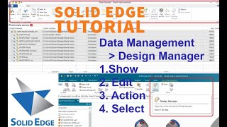 Solid Edge Design Manager Tutorial - How to Manage Files in Solid Edge