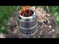 lixada gasifier wood stove...first burn.