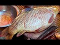 Incredible Big Carp Fish Cutting Skills In Fish Market | Fish Cutting Skills