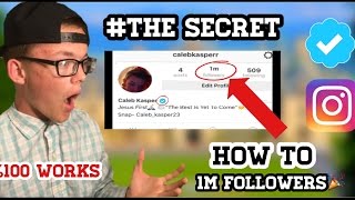 How To Get 1M Followers On Instagram!