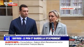 Consultations à Matignon : Marine Le Pen s'exprime