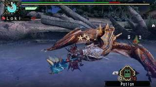 【MHP3】 Village ★6 Tigrex VS Hammer / 村★6ティガレックス 4'55''10