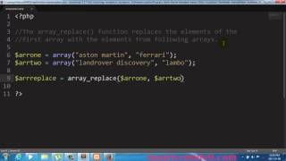 PHP array replace Function