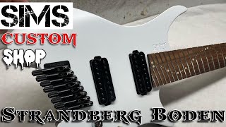 Strandberg Boden 8 string guitar - Painted Satin White by Sims Custom Shop