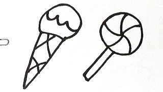 How to draw an ice cream? Simple drawing for children