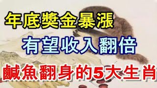 財運爆棚！年底獎金暴漲收入翻倍的5大生肖，接福連旺30年！【佛之緣】