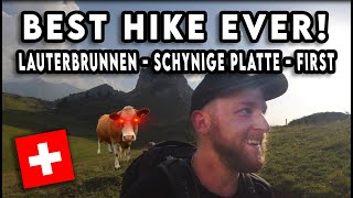 Hiking in Switzerland: Lauterbrunnen - Piz Gloria -  Shynige Platte - First