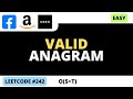 Leetcode 242   - Valid Anagram- Python