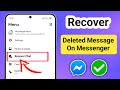 How to Recover Deleted Messages on Messenger (2025 Tutorial)