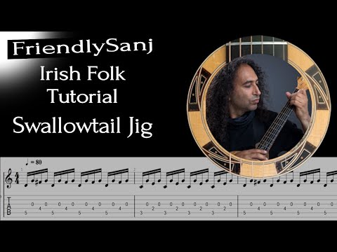 Swallowtail Jig Guitar Tutorial Tab A Minor Youtube