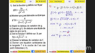 07-Dérivabilité Bac Math / Science / Technique