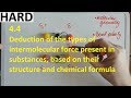 4.4/S2.2.9 Deduction of intermolecular forces, via structure & chemical formula [SL IB Chemistry]