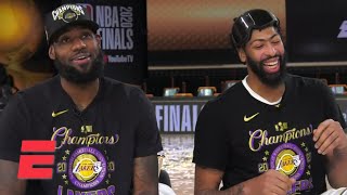 [FULL] LeBron James & Anthony Davis interview following 2020 NBA title win with the Lakers