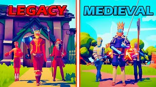 LEGACY TEAM vs MEDIEVAL TEAM - Totally Accurate Battle Simulator | TABS