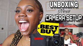 UNBOXING Sunpak 19” Bi-color LED ring light kit + Canon Eos M50 VLOGGING CAMERA 📸 | Life Of DEEZY