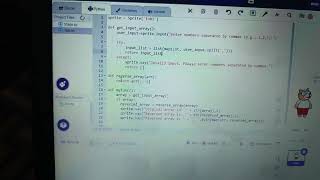 Reversing an array | Python editor | Pictoblox
