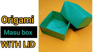 Easy origami masu box and lid tutorial -DIY- Art and craft by emanny