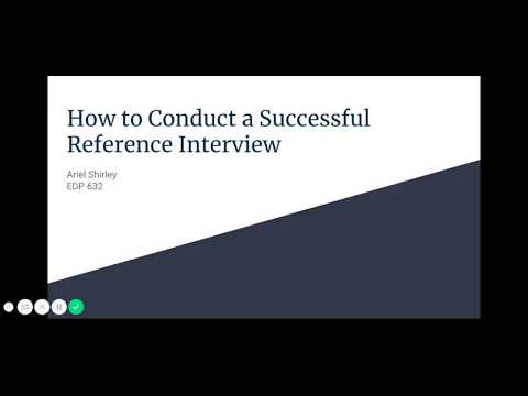 How do you conduct a reference from a library interview?