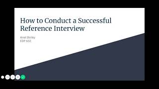 How to Conduct A Successful Reference Interview