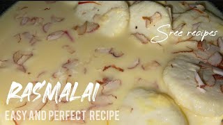 Easy rasmalai recipe | Rasmalai | How to make rasmalai  #sreerecipes #Rasmalai