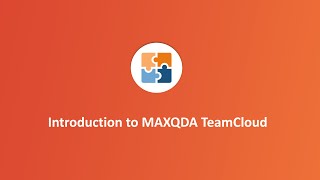 Webinar: Introduction to MAXQDA TeamCloud