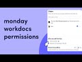 monday workdoc permissions | monday.com tutorials