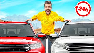 چالش 24 ساعت زندگی تو ماشین رفیقام 😂🚗