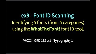 ex9 FontID Scanning 5 Categories (SP23)