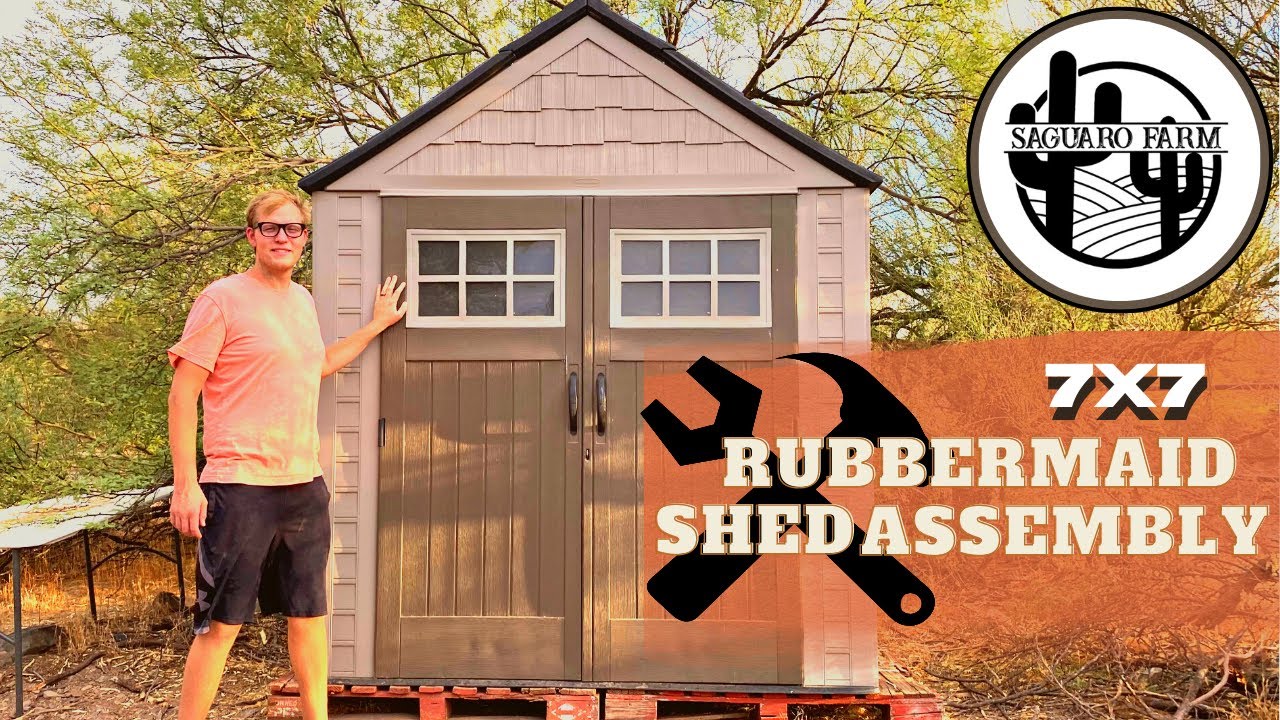 7x7 Rubbermaid Shed Assembly - YouTube