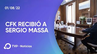 Cristina Kirchner recibió a Massa en el Senado