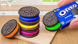 Satisfying RAINBOW Oreo Mini Cakes ASMR 🎧 | Sweet Chocolate Cake Recipe Using OREO