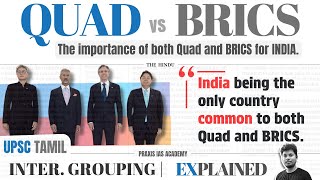 India relation with QUAD \u0026 BRICS  | Inter.Org updated | The Hindu | UPSC Daily Current Affairs Tamil