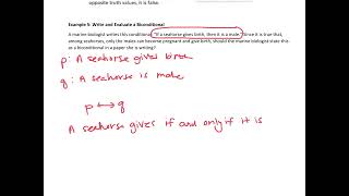Write and Evaluate a Biconditional