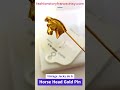 Vintage Jacky de G. Horse Head Gold Pin Brooch