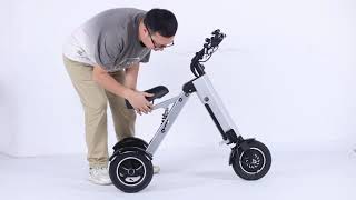 Electric tricycle folding and unfolding tutorial