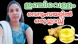 ഇഞ്ചി വെള്ളം വെറുംവയറ്റിൽ ഒരു ഗ്ലാസ്സ്||Ginger Water In Malayalam||@HealthiesBeauties