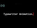 Typewriter Animation || CSS + HTML only || Web Designing